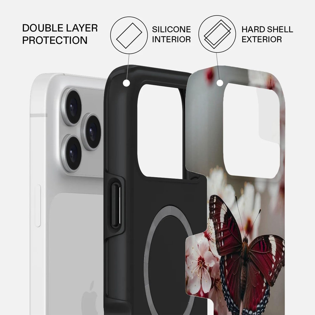 Mobcos iPhone 17 Pro Aurelia Premium Case Compatible with Hybrid Dual-Layer Hard Shell + Silicone Protection - Scratch-Resistant Shockproof Mobile Cover