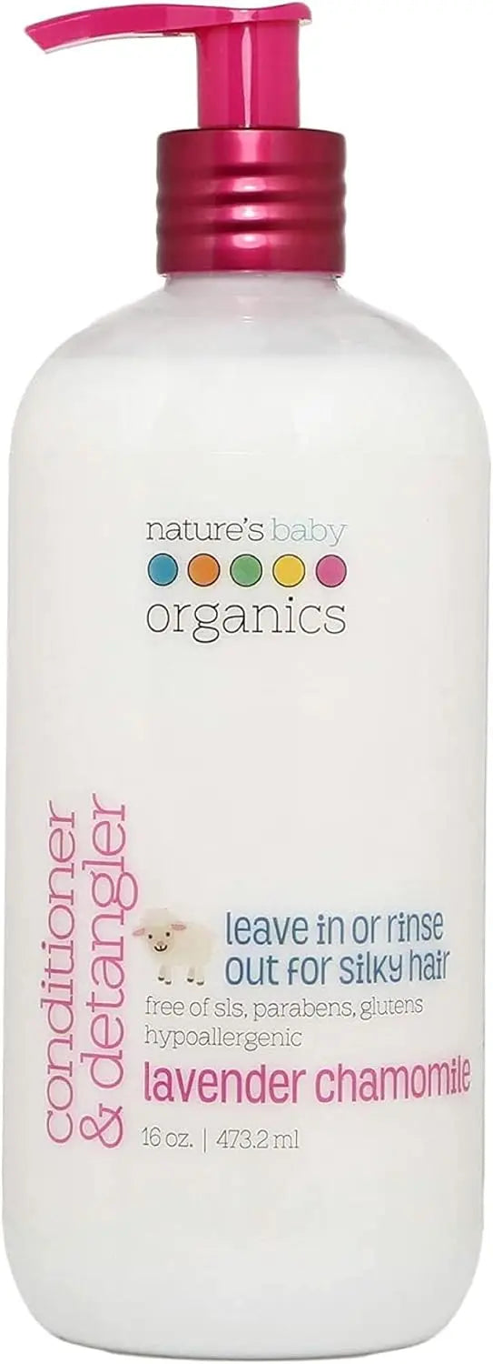 Nature's Baby Organics Conditioner & Detangler for Hair & Skin, Vanilla Tangerine, 8 oz | Babies, Kids, Adults! Natural, Moisturizing, Gentle, Rich, Hypoallergenic | Natural & Organic| No Synthetic Natures Baby