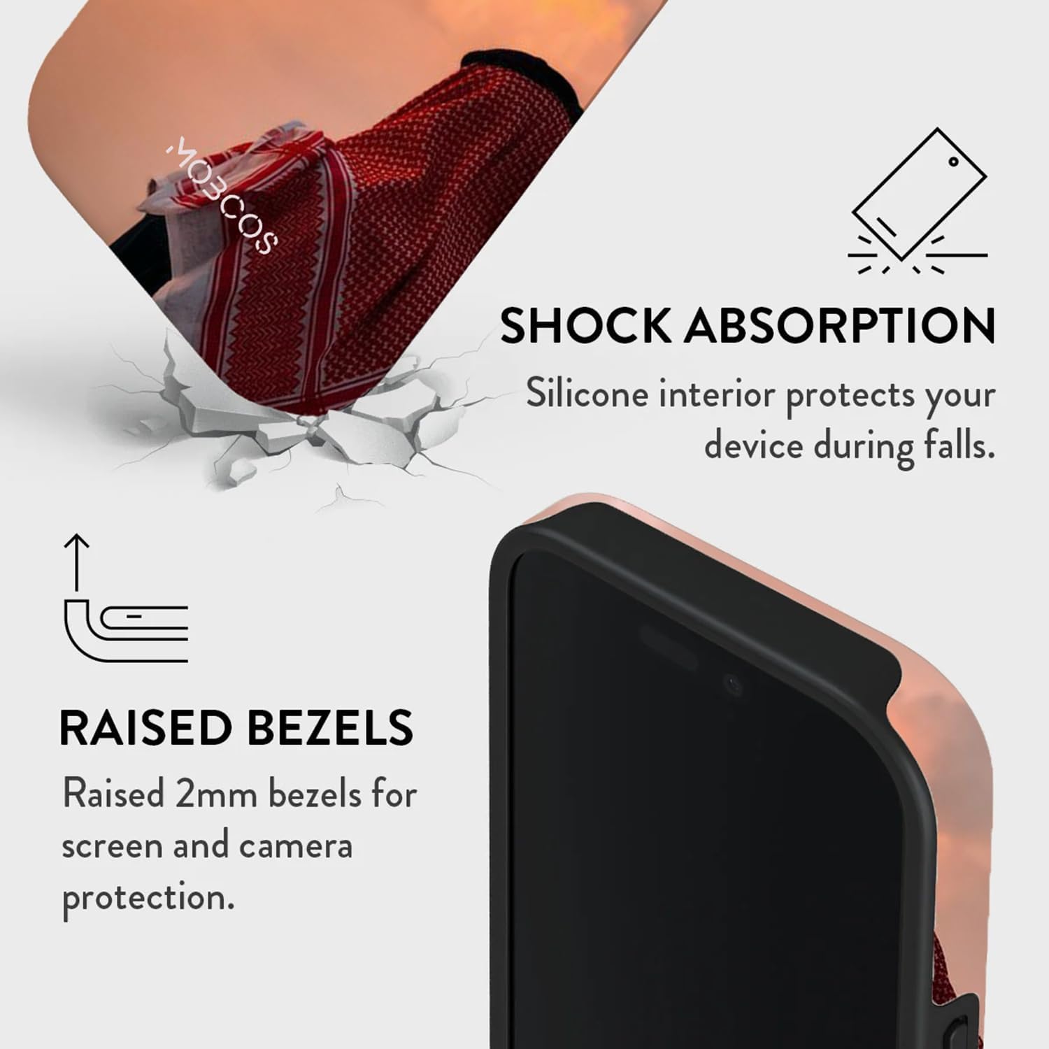 Mobcos iPhone 17 Pro Max Solvyn Premium Case Compatible with Hybrid Dual-Layer Hard Shell + Silicone Protection - Scratch-Resistant Shockproof Mobile Cover Mobcos