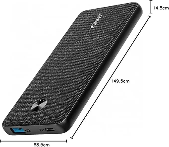 Anker PowerCore III Sense 10,000mAh PD 20W Portable Charger – Fabric Black ANKER