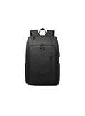 Mobcos Back Pack Black 8201 Urban Waterproof Laptop Backpack with USB Charging Port Ð Anti-Theft Oxford Fabric Travel & Business Backpack for Men & Women, Stylish Everyday Work Bag Mobcos