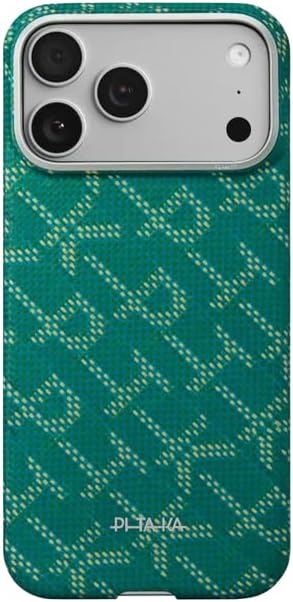 Pitaka for iPhone 17 Pro & Pro Max Case with Camera Control Button, Magnetic Compatible, Ultra-Slim Case with Caseless Touch Feeling, 1500D Aramid Fiber Woven, Monogram Design