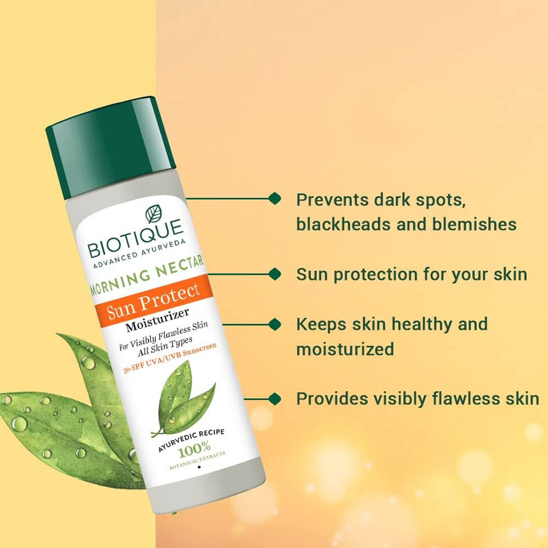 Biotique Bio Morning Nectar Sunscreen Ultra Soothing Face Lotion, Spf 30+, 120ML Visit the Biotique Store Biotique