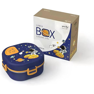 Mobcos Stainless Steel Bento Lunch Box for Adults – 3 Compartment Leak-Proof Food Container with Bowl, Reusable Meal Prep Lunchbox for Office, School, Travel & Work (Blue) MOBCOS