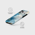 Mobcos iPhone 17 Pro Max Ocean Glow Premium Case Compatible with Hybrid Dual-Layer Hard Shell + Silicone Protection - Scratch-Resistant Shockproof Mobile Cover Mobcos