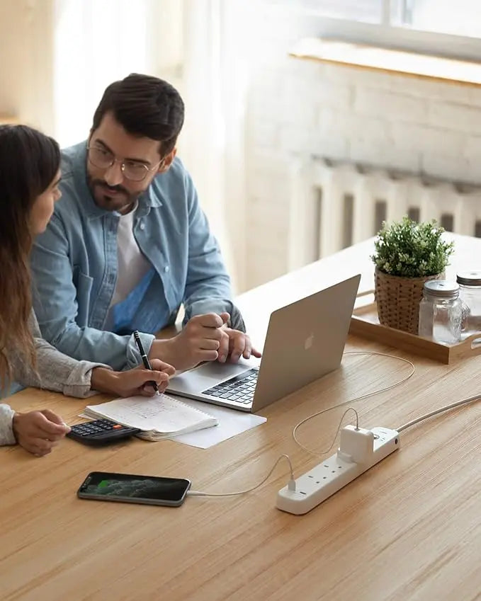 Anker Extension Lead with 2 USB Ports and 4 Wall Outlets - Power Strip with USB Charging and Surge Protection for Home, Office, and More ANKER