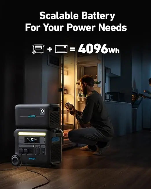 Anker SOLIX F2000 Portable Power Station - PowerHouse 767, 2400W Solar Generator with GaNPrime Technology, LiFePO4 Battery for Home Use, Camping, and RVs (Solar Panel Optional) ANKER