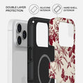 Mobcos iPhone 17 Pro Max Bloome Premium Case Compatible with Hybrid Dual-Layer Hard Shell + Silicone Protection - Scratch-Resistant Shockproof Mobile Cover Mobcos