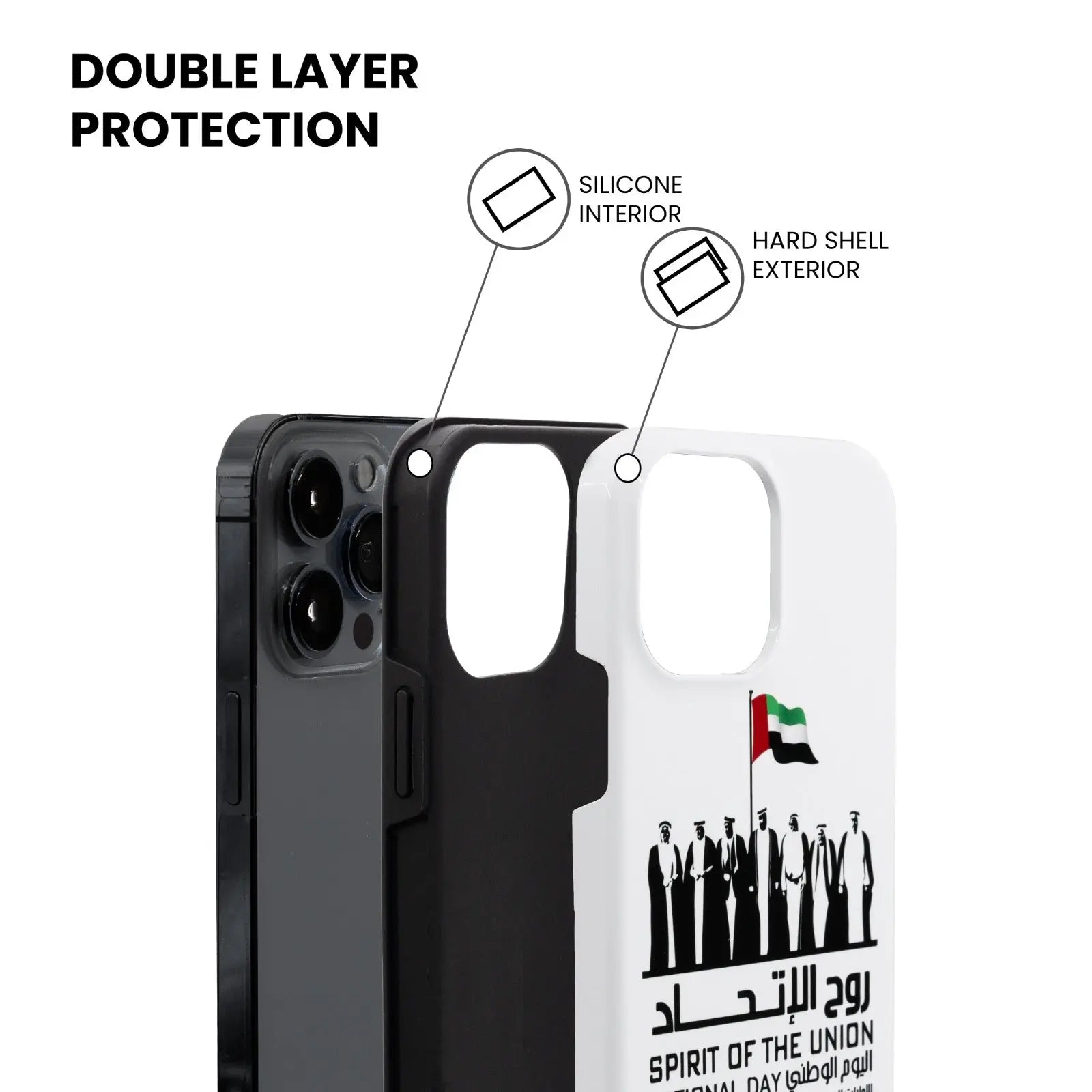 Excuse Exclusive Luxury iPhone 14 Pro Max Protective Case – UAE Flag Edition, National Day Special excuse