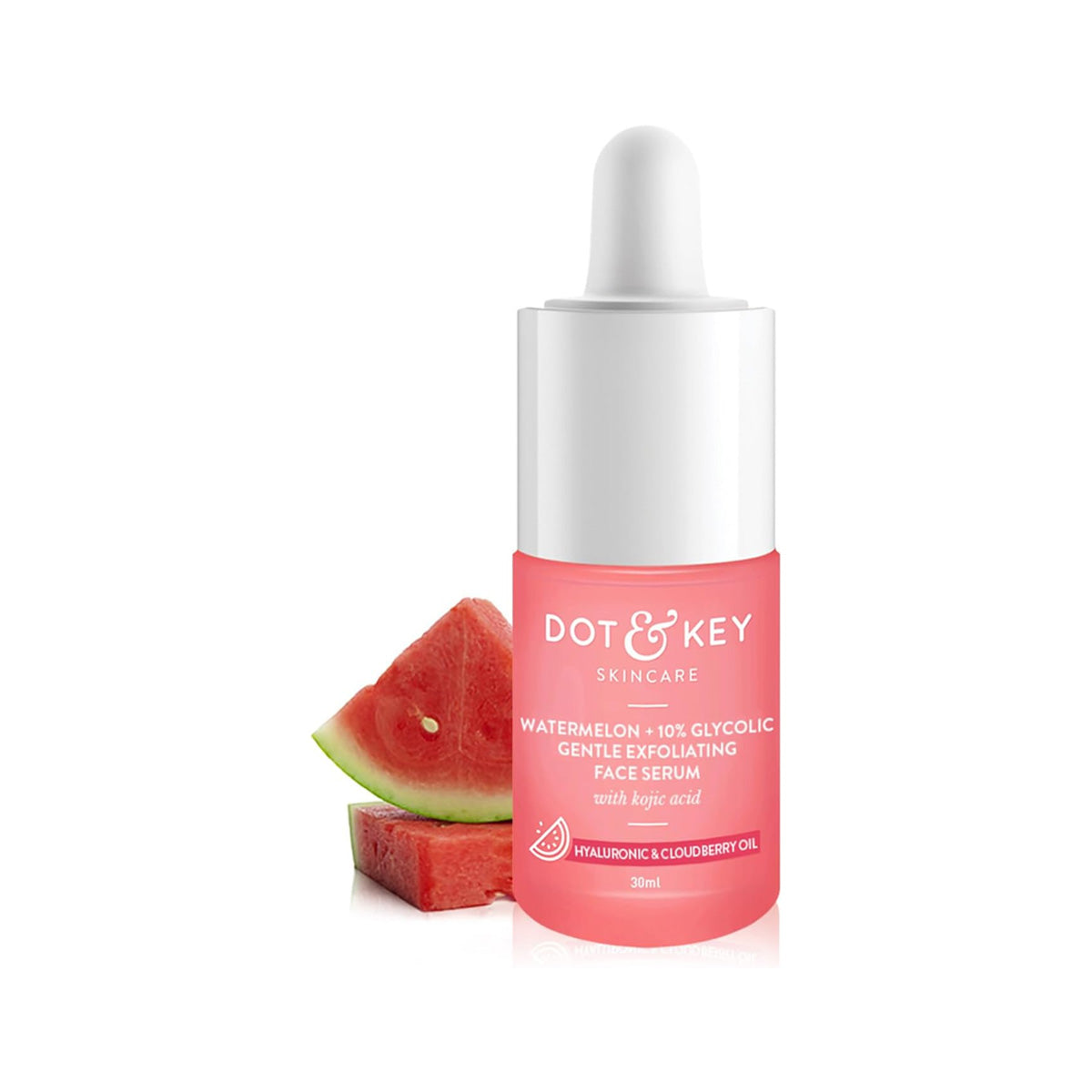 Dot & Key Watermelon 10% Glycolic Serum for Face Glowing, With KojicI | Targets Pigmentation & Dark Spots | Targets Dullness, Uneven Texture, Sebum & Excess Oil | Serum For Oily & Normal Skin | 30ml DOT & KEY