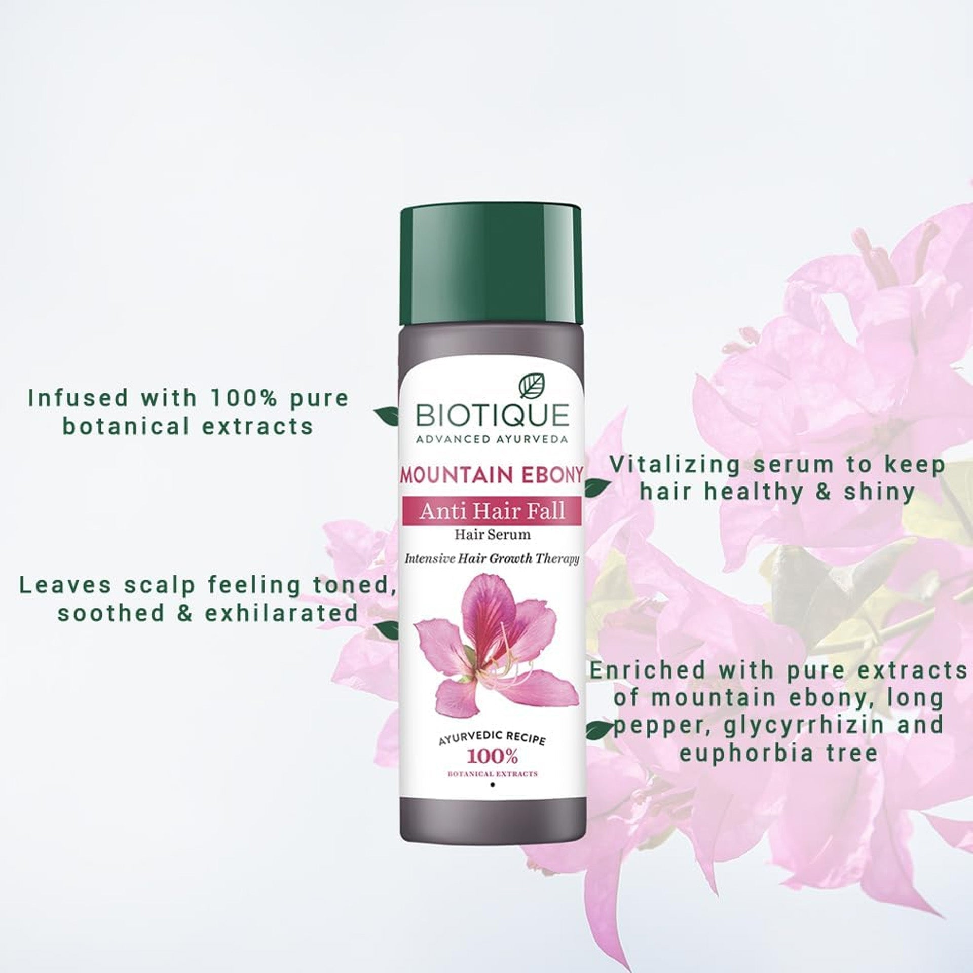 Biotique Bio Mountain Ebony Vitalizing Serum For Falling Hair Intensive Hair Growth Treatment, 120ML, Multi Biotique