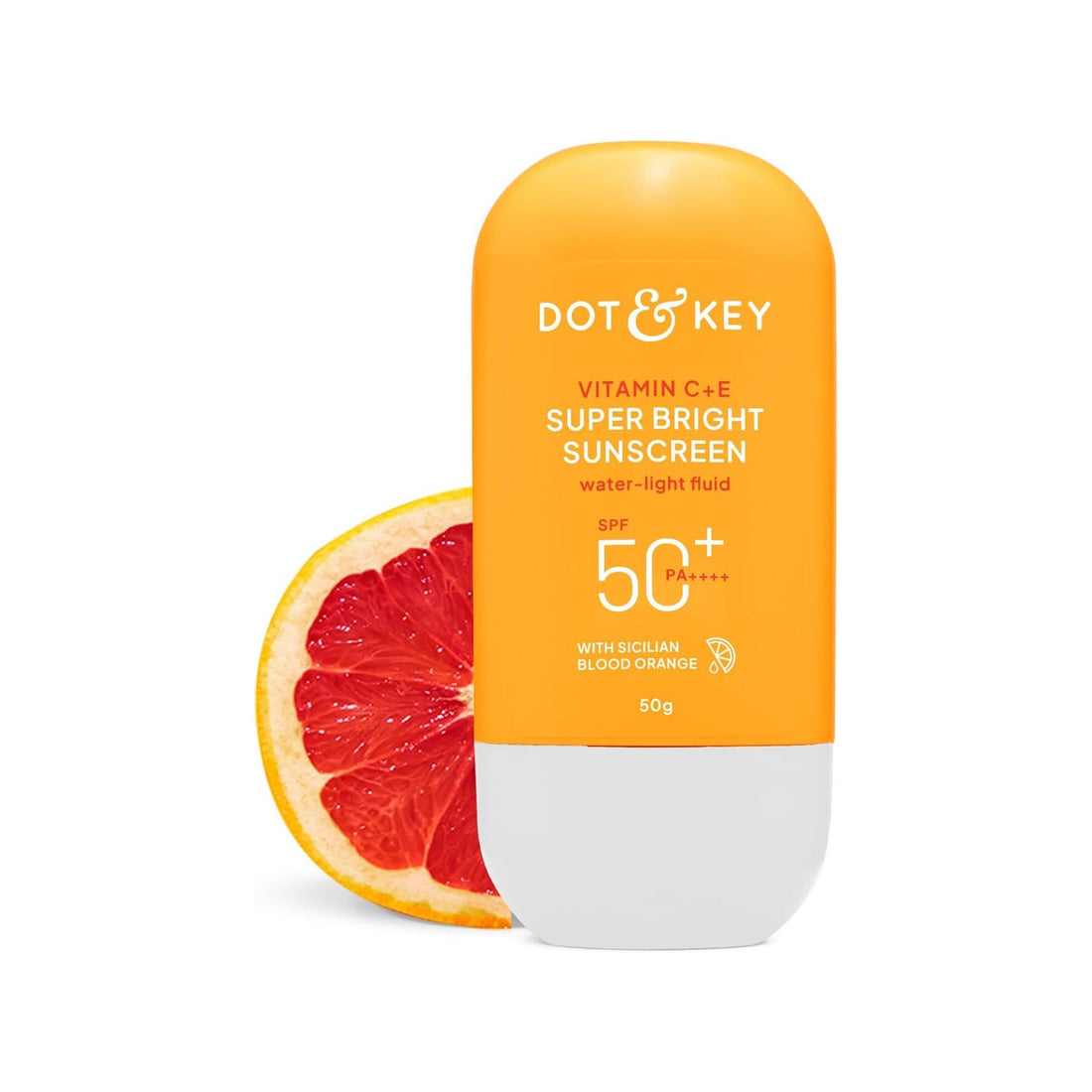 Dot & Key Sunscreen SPF 50 PA+++ with Vitamin C + E | for Even Toned & Glowing Skin | No White Cast, WaterLight I UVA/B & Blue Light Protection I Better Vitamin D absorption I for Women & Men | 50gm DOT & KEY