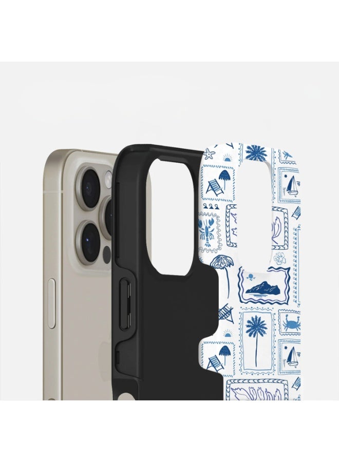 Mobcos iPhone 16 Pro Max Island Getaway Premium Case Compatible with Hybrid Dual-Layer Hard Shell + Silicone Protection - Scratch-Resistant Shockproof Mobile Cover