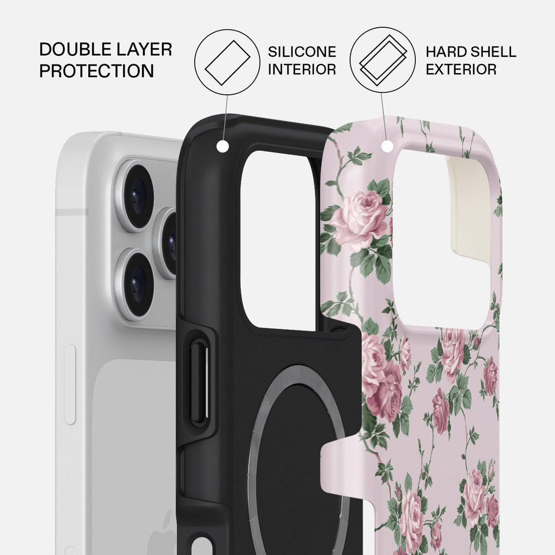 Burga iPhone 17 Pro Alice Premium Case Compatible with Hybrid Dual-Layer Hard Shell + Silicone Protection - Scratch-Resistant Shockproof Mobile Cover