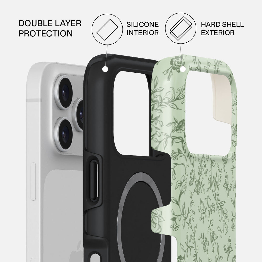 Burga iPhone 17 Pro Lost In Thought Premium Case Compatible with Hybrid Dual-Layer Hard Shell + Silicone Protection - Scratch-Resistant Shockproof Mobile Cover