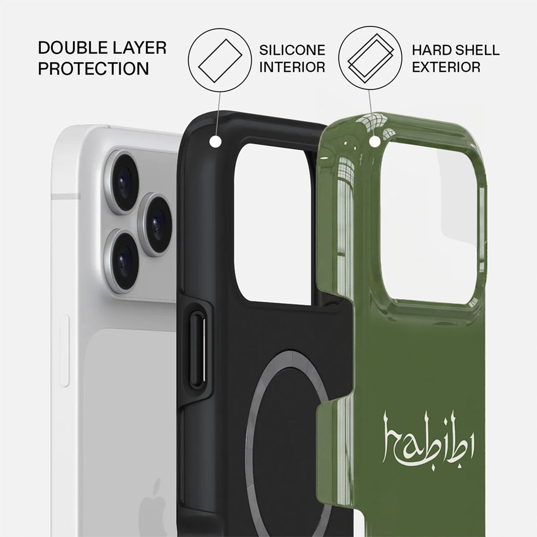 Shockproof Arabic Minimal Dual-Layer Case – iPhone 18 Pro/Pro Max