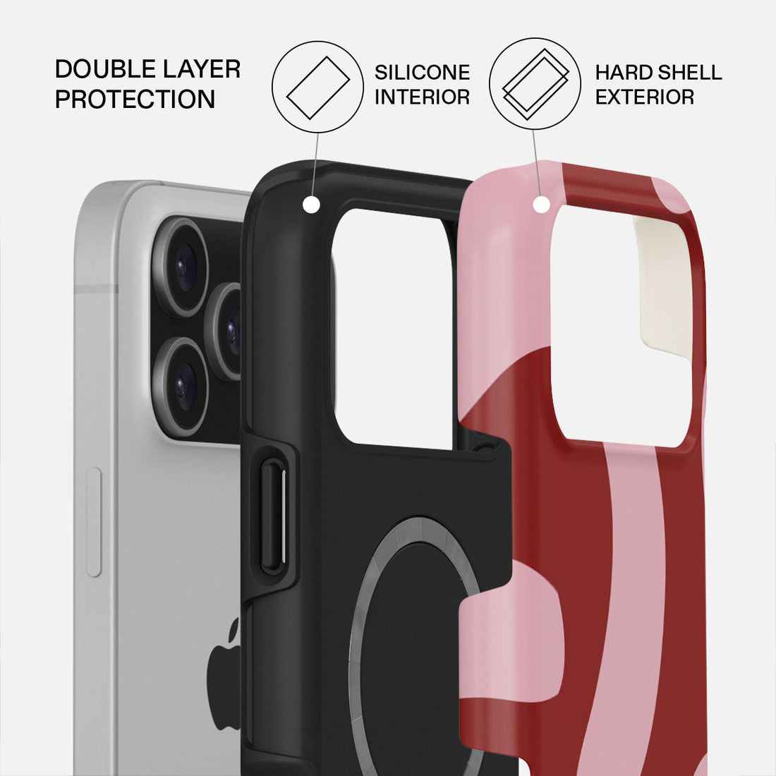 iPhone 17 Pro Max Flex Premium Case Compatible with Hybrid Dual-Layer Hard Shell + Silicone Protection - Scratch-Resistant Shockproof Mobile Cover