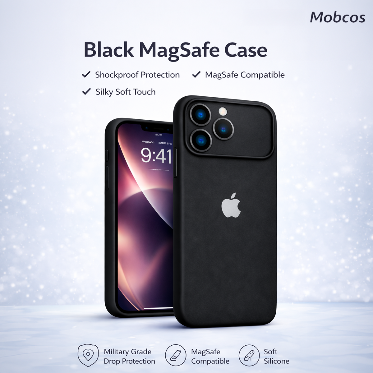 iPhone 17 Pro & Pro Max Elite Silicone - Magnetic Wireless Charging Case for iPhone | Silky Soft Touch | Military-Grade Shockproof Protection | Strong Magnetic Compatibility | Luxury Slim Cover Silicone
