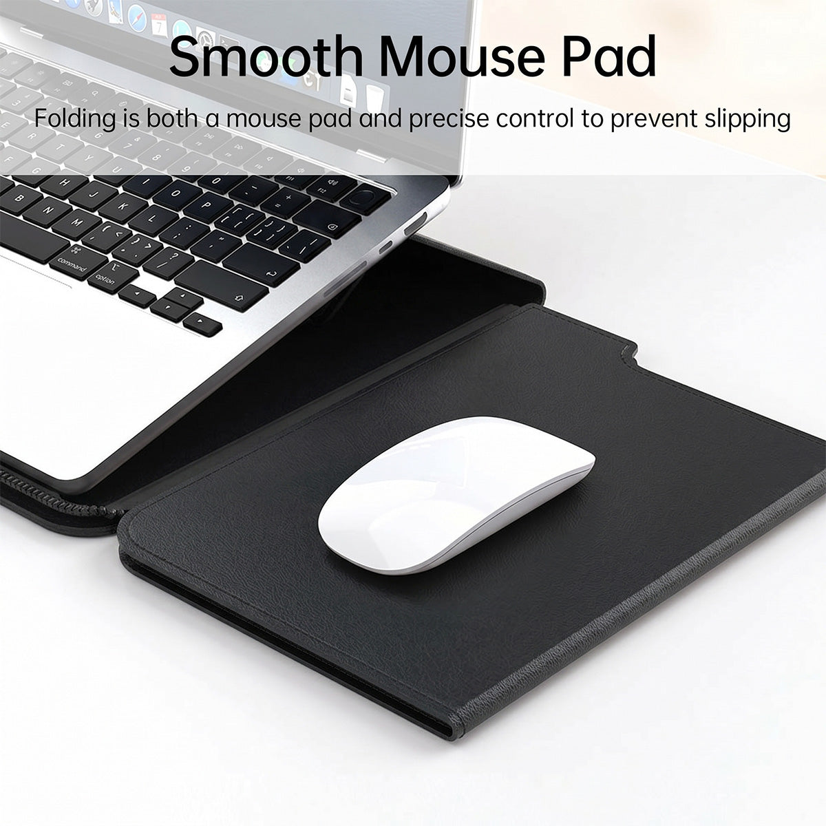 Mobcos Slim Carrying Protective Cover Leather Laptop Sleeve Bag for MacBook Pro 16 Inch – Premium Shockproof Laptop Case (Black) MOBCOS