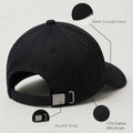 Mobcos Black Baseball Cap – Adjustable Unisex Hat for Running, Workouts, Travel & Outdoor Activities | Comfortable Everyday Baseball Cap for Men & Women MOBCOS
