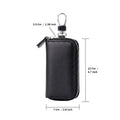 Mobcos Black Leather Key Case (big) – Premium Key Wallet for Car Keys, Key Holder & Key Chain Organizer with 8-Key Fob Storage | Unisex Key Bag for Men & Women MOBCOS