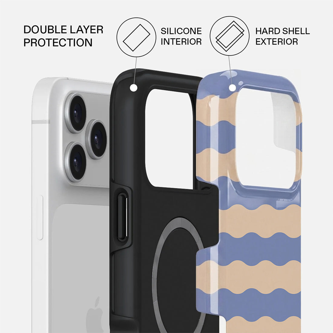 Shockproof Blue Wave Dual-Layer Case – iPhone 18 Pro/Pro Max