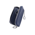 Mobcos Blue Leather Key Case (small) – Premium Key Wallet for Car Keys, Key Holder & Key Chain Organizer with 6-Key Fob Storage | Unisex Key Bag for Men & Women MOBCOS