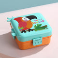 Mobcos Cute Parrot Double Layer 3 Grids Tiffin Food Container – Stainless Steel Thermal Insulated Bento Lunch Box for Kids & Children (Blue) MOBCOS