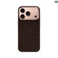 Mobcos Aramid Fiber Magnetic Case for iPhone 17 Pro / Pro Max (Check Gold) MOBCOS