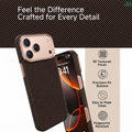 Mobcos Aramid Fiber Magnetic Case for iPhone 17 Pro / Pro Max (Check Gold) MOBCOS