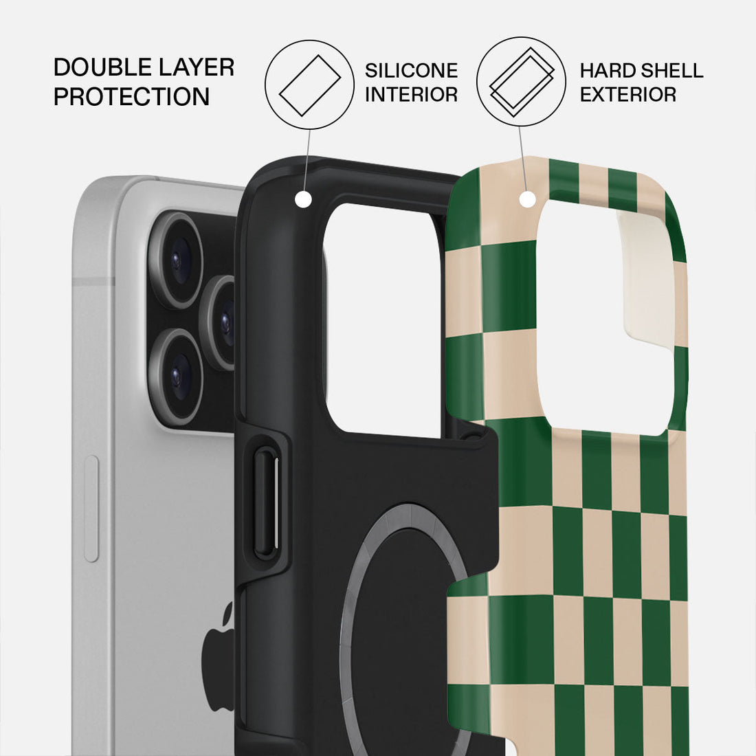 iPhone 17 Pro Max Ivy League Premium Case Compatible with Hybrid Dual-Layer Hard Shell + Silicone Protection - Scratch-Resistant Shockproof Mobile Cover