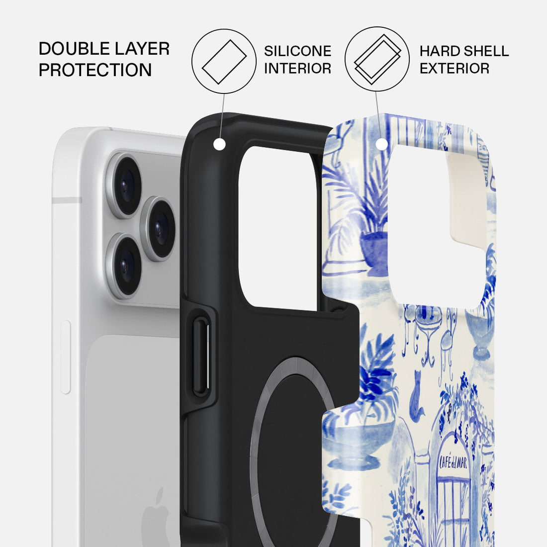 Burga iPhone 17 Pro Sobremesa Premium Case Compatible with Hybrid Dual-Layer Hard Shell + Silicone Protection - Scratch-Resistant Shockproof Mobile Cover
