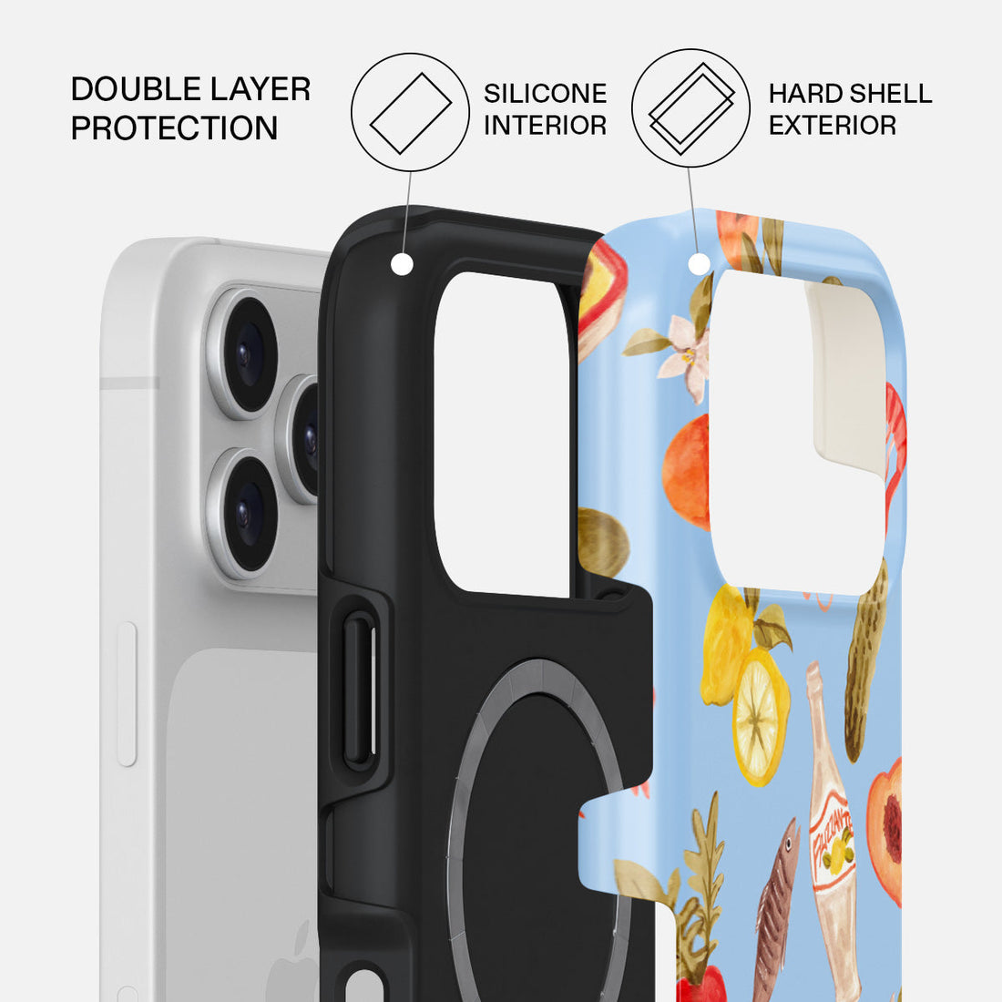 Burga iPhone 17 Pro Max Al Fresco Premium Case Compatible with Hybrid Dual-Layer Hard Shell + Silicone Protection - Scratch-Resistant Shockproof Mobile Cover