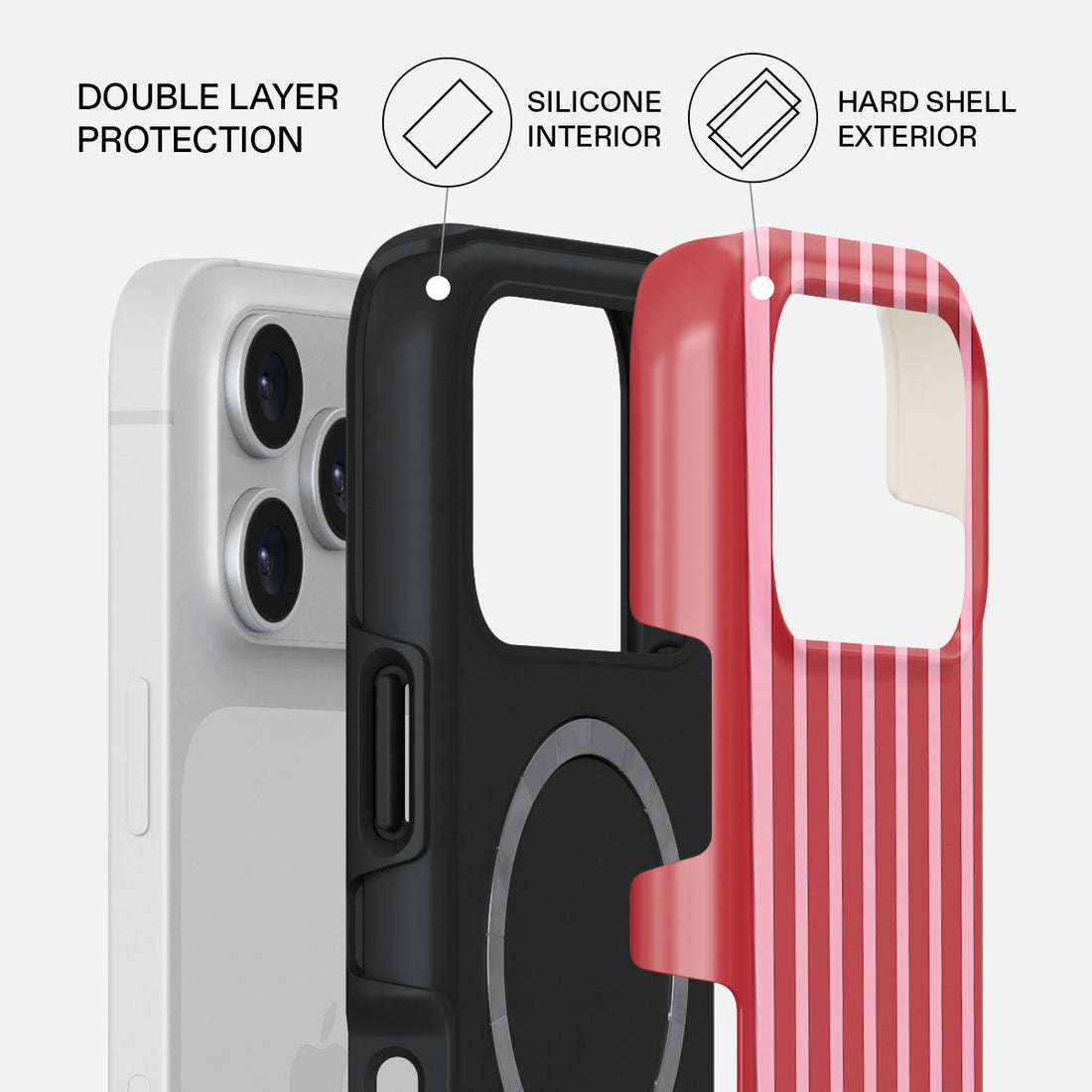 Burga iPhone 17 Pro Max Strawberry Jam Premium Case Compatible with Hybrid Dual-Layer Hard Shell + Silicone Protection - Scratch-Resistant Shockproof Mobile Cover