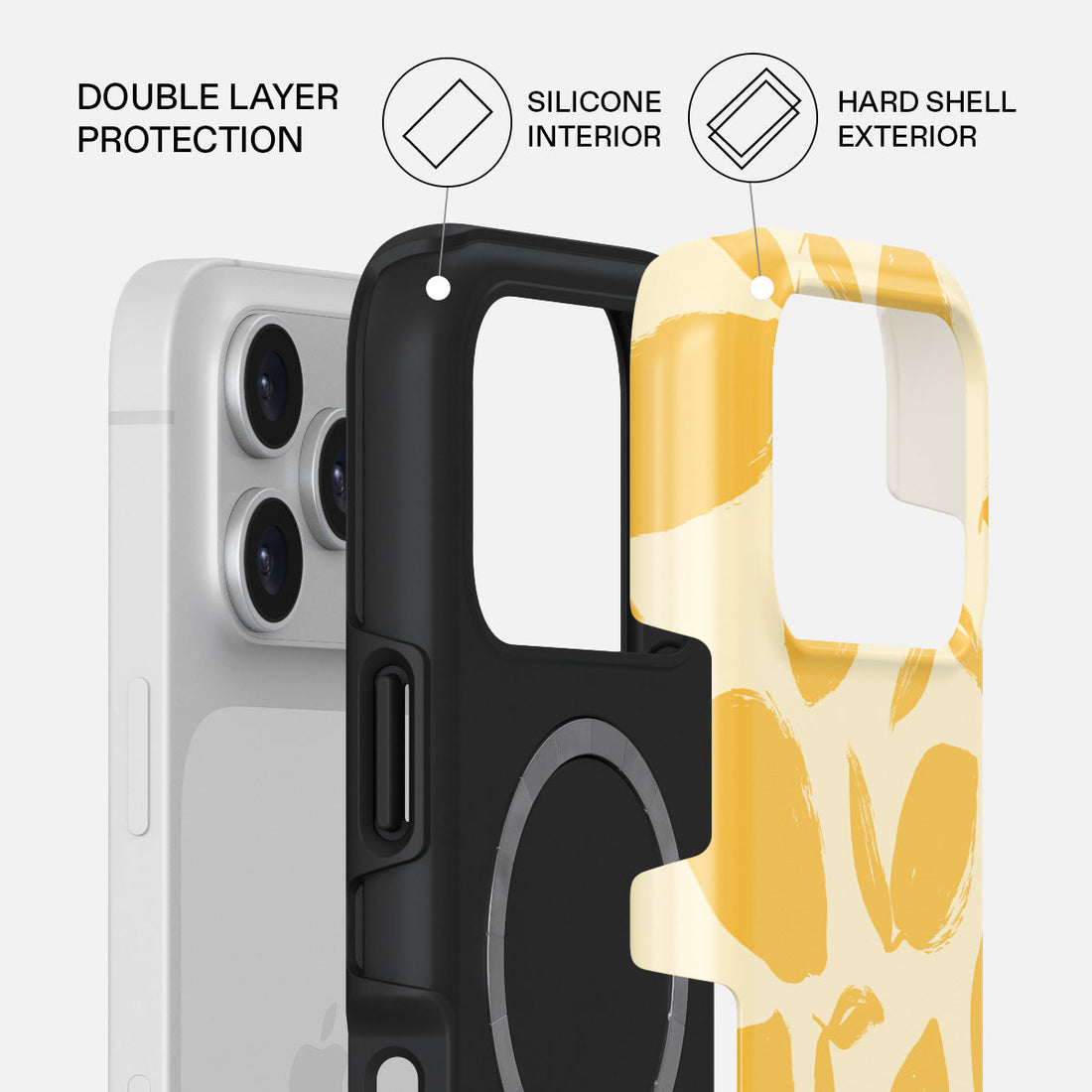 Burga iPhone 17 Pro Lemon Tart Premium Case Compatible with Hybrid Dual-Layer Hard Shell + Silicone Protection - Scratch-Resistant Shockproof Mobile Cover
