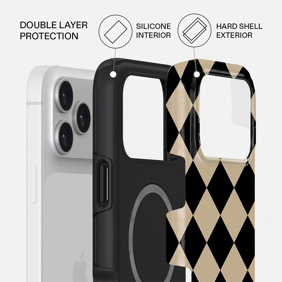 Shockproof Classic Diamond Dual-Layer Case – iPhone 18 Pro/Pro Max