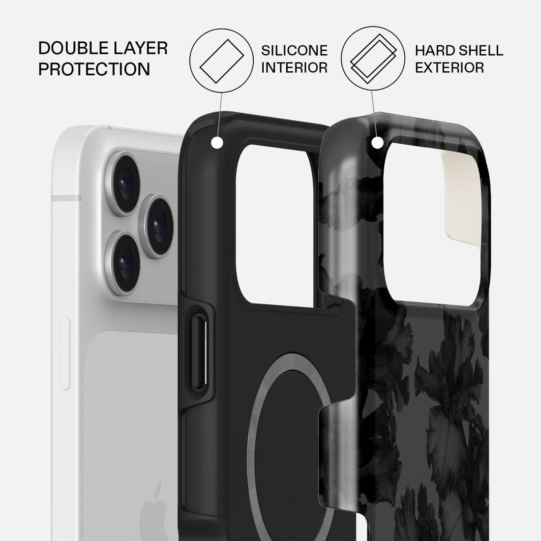 Burga iPhone 17 Pro Nocturnal Premium Case Compatible with Hybrid Dual-Layer Hard Shell + Silicone Protection - Scratch-Resistant Shockproof Mobile Cover
