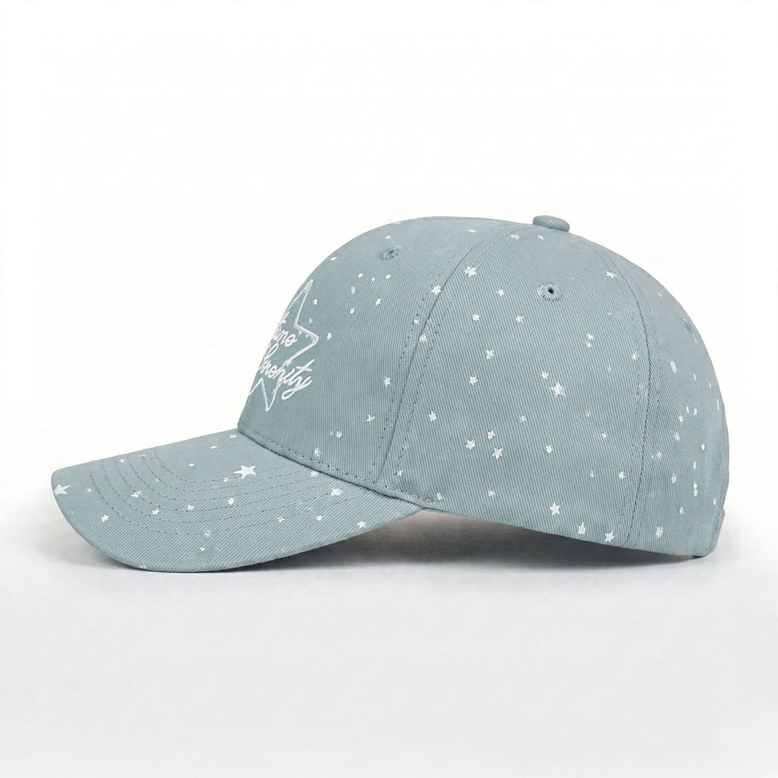 Women's Dusty Blue-White Star Baseball Cap