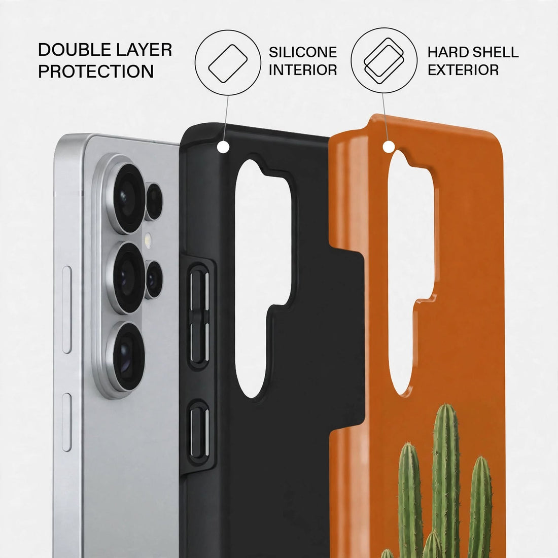 Shockproof Desert Cactus Dual-Layer Case – Samsung Galaxy S26 Ultra
