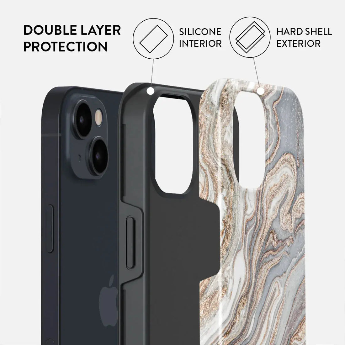 Gentle Wind - Trendy iPhone 15 Case, Slim and Modern Design, Durable Protection with Raised Edges for Screen and Camera, Lightweight and Perfect Fit for iPhone 15 BURGA