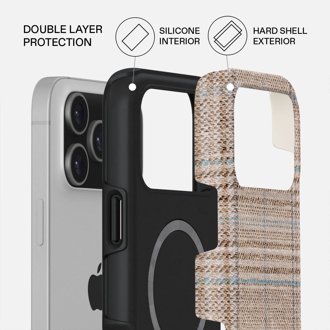 iPhone 17 Pro Max Cosy Sweater Premium Case Compatible with Hybrid Dual-Layer Hard Shell + Silicone Protection - Scratch-Resistant Shockproof Mobile Cover