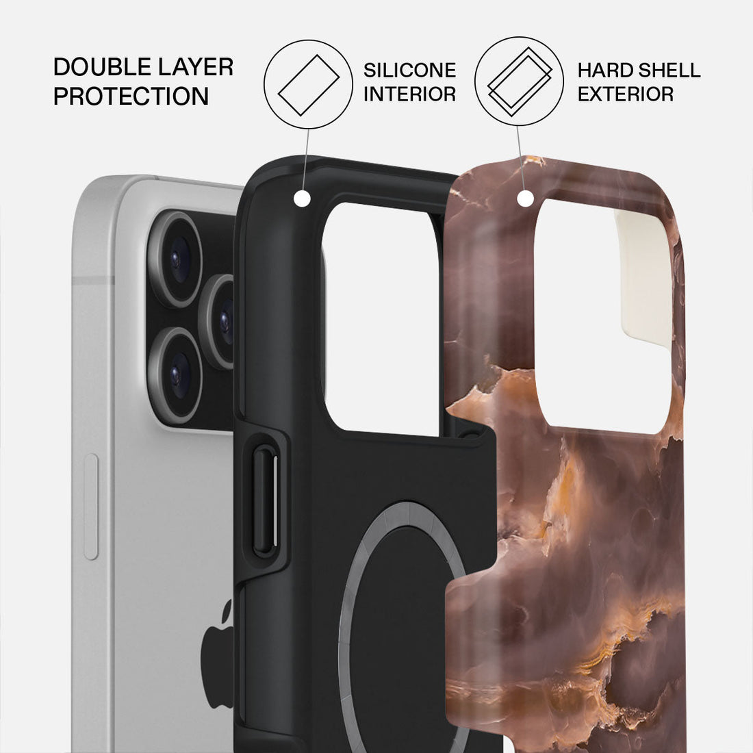 iPhone 17 Pro Max Firewood Premium Case Compatible with Hybrid Dual-Layer Hard Shell + Silicone Protection - Scratch-Resistant Shockproof Mobile Cover