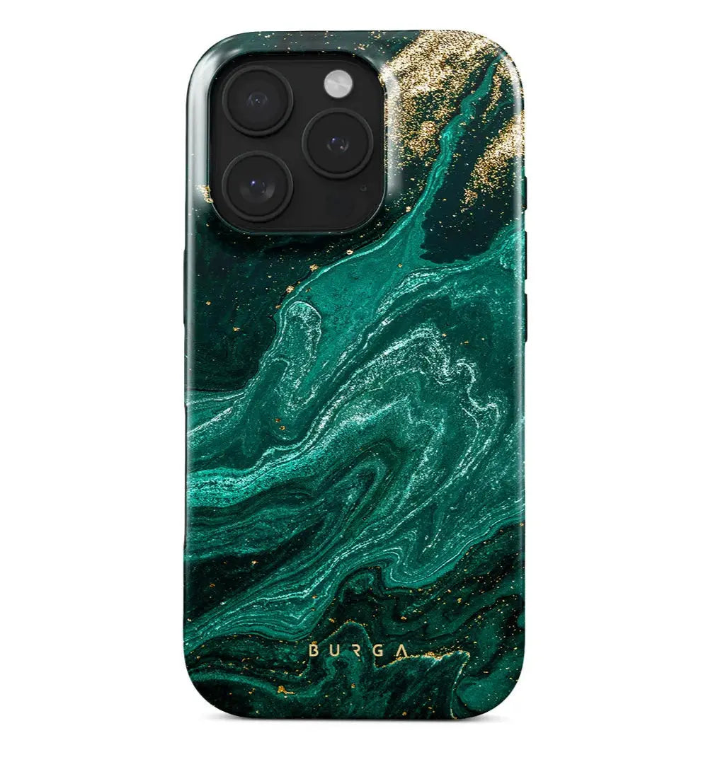 Dive into Luxury: Emerald Pool - Elegant iPhone 16 Pro Max Case BURGA