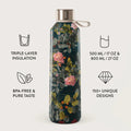 Vintage Glamour Water Bottle - Elegant Hydration with a Classic Touch BURGA