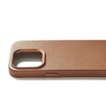 Mujjo Leather Phone Case - Fits iPhone 15 Pro - MagSafe Compatible - Premium European Leather - Enhanced Phone & Camera Lens Protection - Crafted with Recycled Materials - Slim Profile -Tan MUJJO