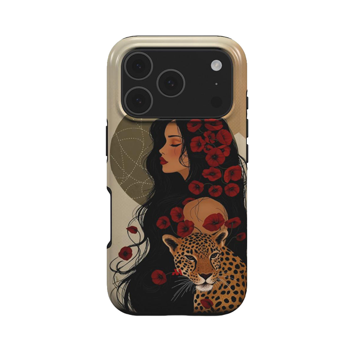 Mobcos iPhone 17 series Poppy Woman Premium Case Compatible with Hybrid Dual-Layer Hard Shell + Silicone Protection - Scratch-Resistant Shockproof Mobile Cover Mobcos
