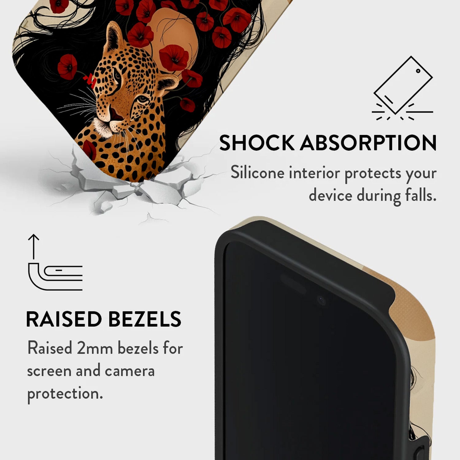 Mobcos iPhone 17 series Poppy Woman Premium Case Compatible with Hybrid Dual-Layer Hard Shell + Silicone Protection - Scratch-Resistant Shockproof Mobile Cover Mobcos