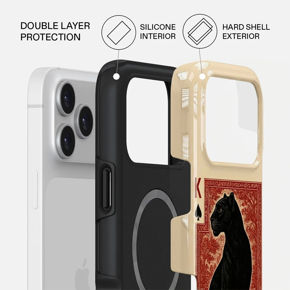 Shockproof Golden Panther Dual-Layer Case – iPhone 18 Pro/Pro Max