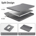 Mobcos Slim Carrying Protective Cover Leather Laptop Sleeve Bag for MacBook Pro 16 Inch – Premium Shockproof Laptop Case (Gray) MOBCOS