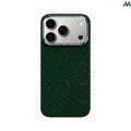 Mobcos Aramid Fiber Magnetic Case for iPhone 17 Pro / Pro Max (Check Green) MOBCOS